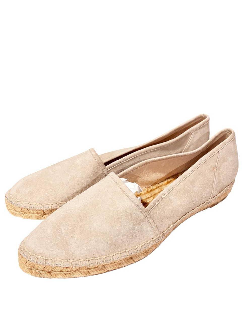Frye Cream Suede Leather Espadrille Slip on Shoe Size 9